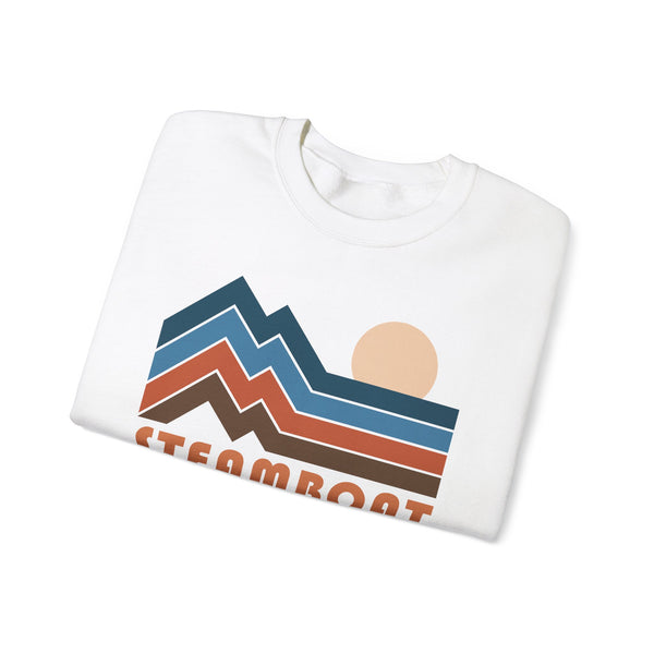 Steamboat, Colorado Sweatshirt Retro Mountains, Steamboat Unisex Graphic Crewneck