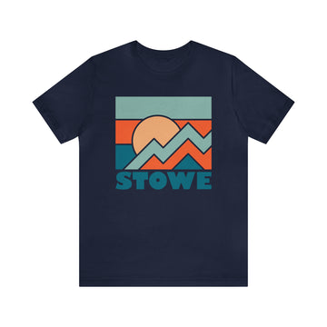 Buy navy Stowe, Vermont T-Shirt - Retro Unisex Stowe Shirt