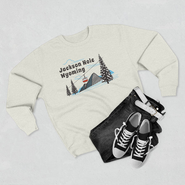 Premium Jackson Hole, Wyoming Sweatshirt Unisex Crewneck, Premium Sweatshirt, Crewneck Jumper, Ski Resort Apparel
