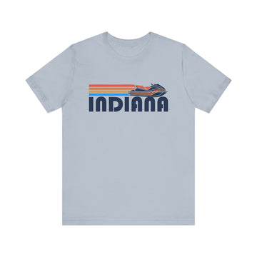 Buy light-blue Indiana T Shirt - Retro Jetski PWC Graphic Indiana Tee