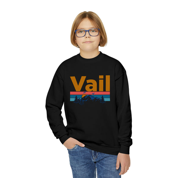 Vail, Colorado Youth Sweatshirt - Unisex Kid's Vail Crewneck Sweatshirt