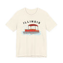 Illinois T Shirt - Retro Pontoon Boat Illinois Tee-2