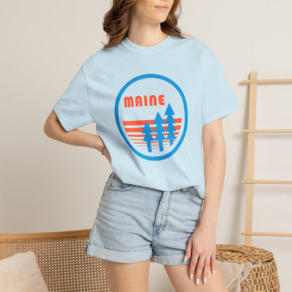 Maine T Shirt, Comfort Colors Cotton 100% Cotton Trees Tee