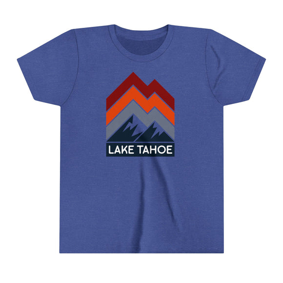 Lake Tahoe, California Youth Shirt - Retro Mountain Lake Tahoe Kid's T-Shirt
