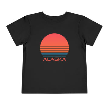 Buy black Alaska Toddler T-Shirt - Retro 80s Unisex Toddler Alaska Shirt