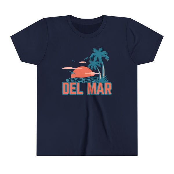 Del Mar, California Youth Shirt - Retro Palm Tree Del Mar Kid's T-Shirt