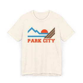 Park City, Utah Retro Mountains Sunset T-Shirt | Vintage Park City Tee