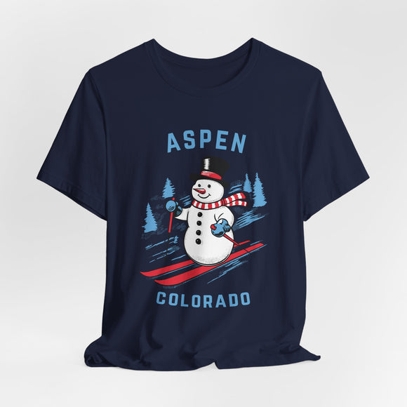 Aspen, Colorado T Shirt - Ski Snowman Graphic Tee