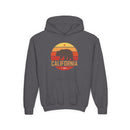 California Youth Hoodie - Retro California Bear Youth Sweatshirt-5