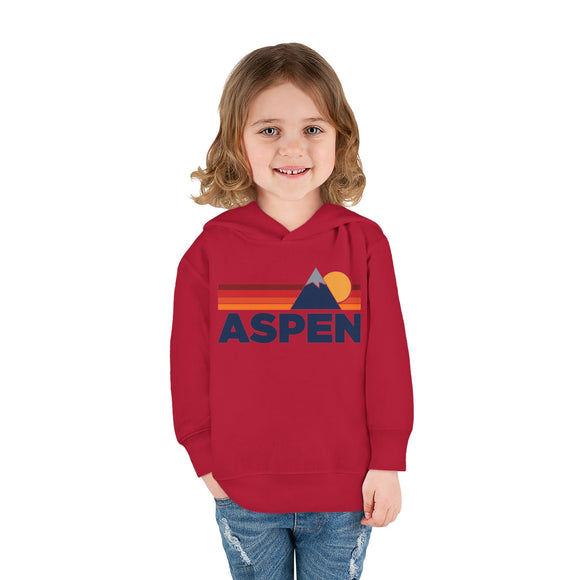 Aspen, Colorado Toddler Hoodie - Unisex Mountain Aspen Pullover Sweatshirt, Kids Hooded Jumper, Colorado Souvenir