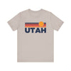 Utah T-Shirt Retro Sun Ombre Unisex Tee, Vintage Utah Tee, Mountain Sun Tee, Utah Souvenir Shirt