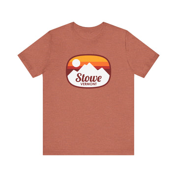 Buy heather-clay Stowe, Vermont T-Shirt - Unisex Stowe Shirt