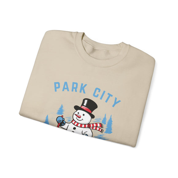 Park City, Utah Sweatshirt - Ski Snowman Graphic Crewneck