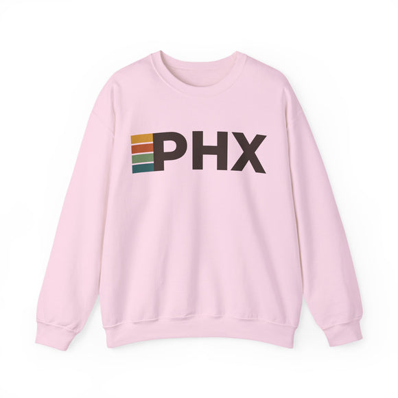 Phoenix, Arizona PHX Retro Stripe Sweatshirt