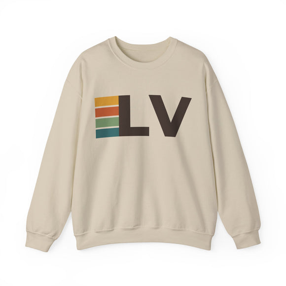 Las Vegas, Nevada LV Retro Stripe Sweatshirt