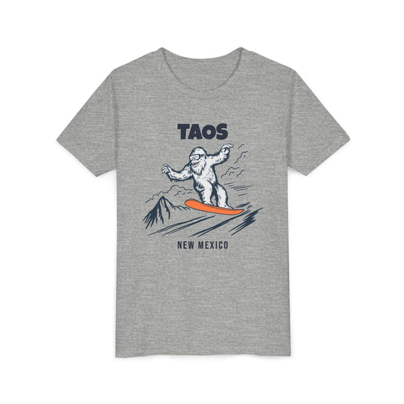 Taos, New Mexico Yeti Snowboard Youth Tee - Kids Skiing Shirt
