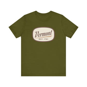 Buy olive Vermont T-Shirt - Retro Unisex Vermont Shirt