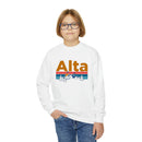Alta, Utah Youth Sweatshirt - Unisex Kid's Alta Crewneck Sweatshirt-7