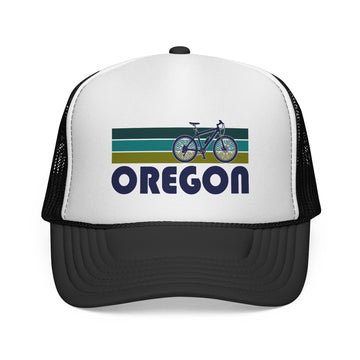 Oregon Retro Bike Trucker Hat - Vintage Style Oregon Cap