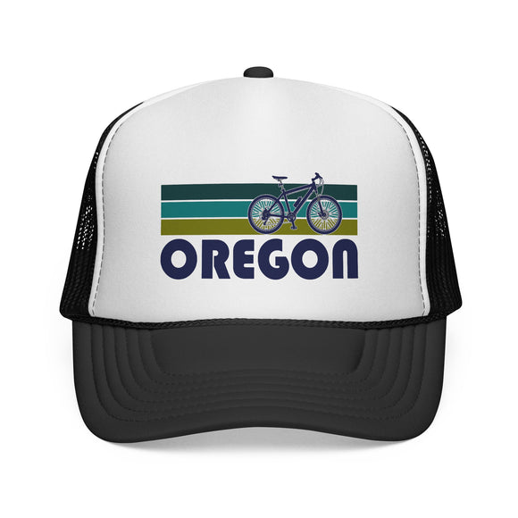 Oregon Retro Bike Trucker Hat - Vintage Style Oregon Cap