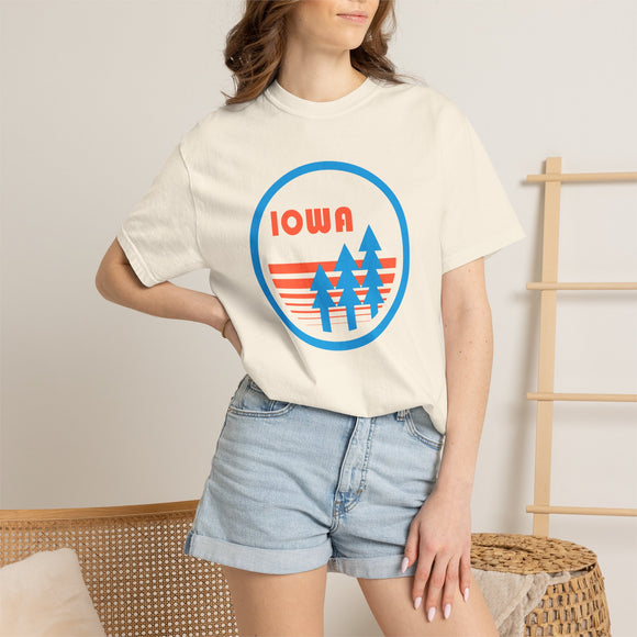 Iowa T Shirt, Comfort Colors Cotton 100% Cotton Trees Tee