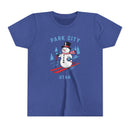 Park City, Utah Youth Skiing Snowman Tee - Kids Park City T Shirt-3