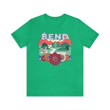 Buy heather-kelly Bend Oregon T-Shirt - Retro Boho Bend Tshirt