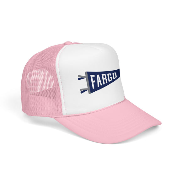 Fargo, North Dakota Pennant Trucker Hat — Retro Flag Foam Cap