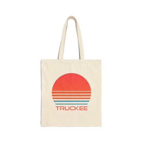 Truckee, California Retro 80s Cotton Canvas Truckee Tote Bag