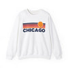 Chicago, Illinois Sweatshirt Retro Sun Unisex - Chicago Vintage Inspired Warm Pullover Jumper