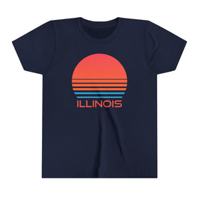 Illinois Youth Shirt - Retro 80s Illinois Kid's T-Shirt