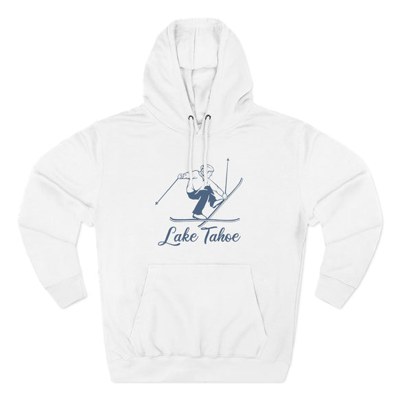 Premium Lake Tahoe, California Vintage Snow Ski Hoodie