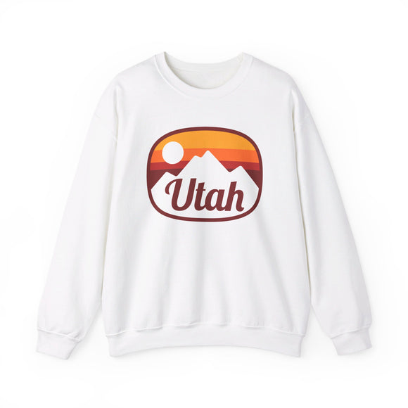 Utah Sweatshirt - Unisex Retro Ombre Utah Crewneck Sweatshirt