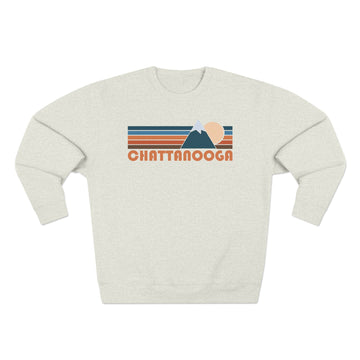 Premium Chattanooga, Tennessee Retro Mountain Graphic Sweatshirt