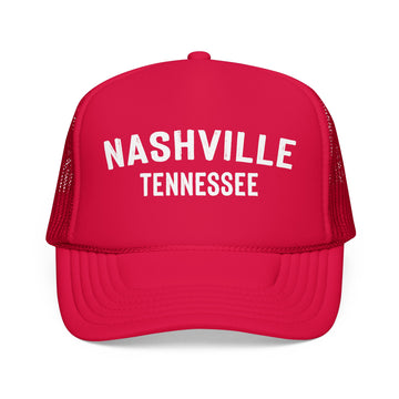 Buy red Nashville, Tennessee Trucker Hat - Nashville Cap