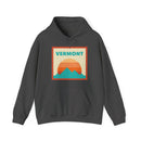 Vermont Mountain Sun Hoodie - Unisex Vermont Hooded Sweatshirt, Vermont Travel Sweatshirt, Vermont Sunset-2