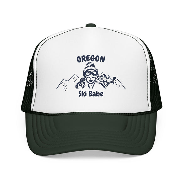 Oregon Ski Babe Trucker Hat — Foam Mesh Cap