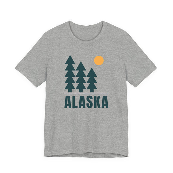 Alaska Retro Trees T Shirt | Vintage Forest Graphic Tee