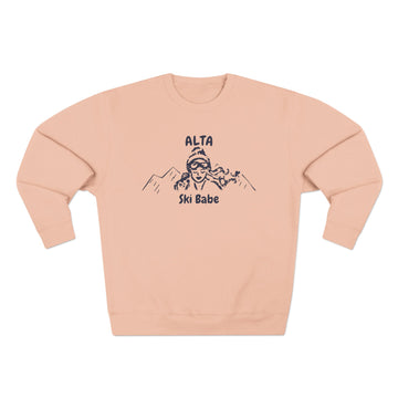 Buy pale-pink Premium Alta, Utah Ski Babe Sweatshirt