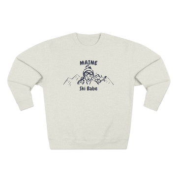 Premium Maine Ski Babe Sweatshirt