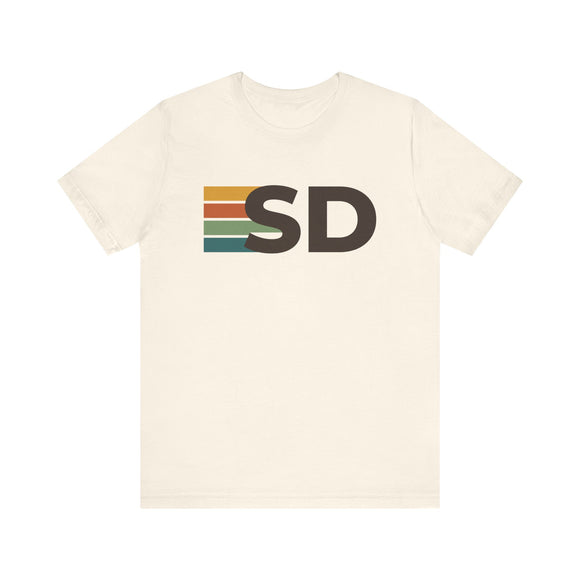 San Diego, California tee - SD t shirt retro stripes