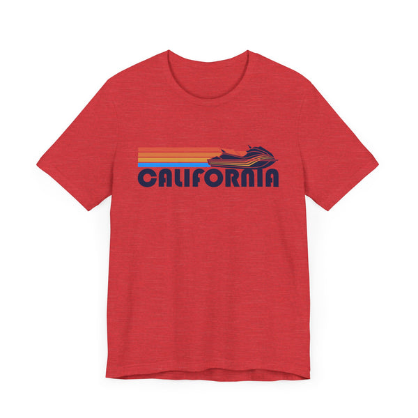 California T Shirt - Retro Jetski PWC Graphic California Tee