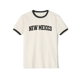 New Mexico Cotton Ringer Graphic Tee - Unisex New Mexico T Shirt, Vintage Style Tee, Men's/Women's Tee - 0