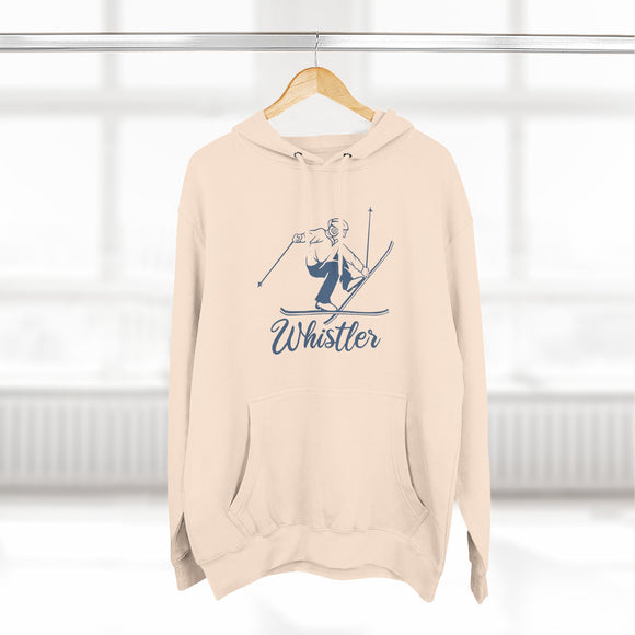 Premium Whistler, Canada Vintage Snow Ski Hoodie