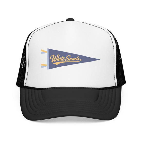 White Sands National Park Pennant Trucker Hat — Vintage Foam Mesh Cap