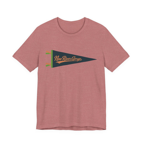 New River Gorge National Park Pennant T-Shirt — Vintage Camp Flag Tee