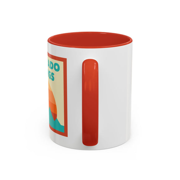 Colorado Springs, Colorado Retro Ombre Sun Mountain Coffee Mug 11 oz, Colorado Springs, Colorado Nature Lover Gift, Mountain Enthusiast Mug