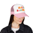 Kids Hello Summer Trucker Hat Boho - Youth Snapback Cap