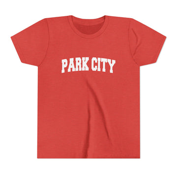 Buy heather-red Park City, Utah Youth Graphic Tee - Kids Park City T Shirt