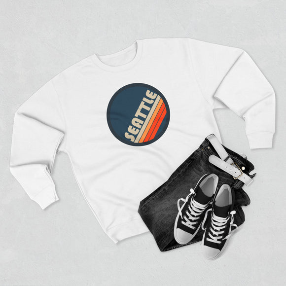 Premium Seattle, Washington Sweatshirt - Retro Unisex Premium Washington Sweatshirt